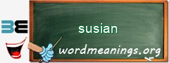 WordMeaning blackboard for susian